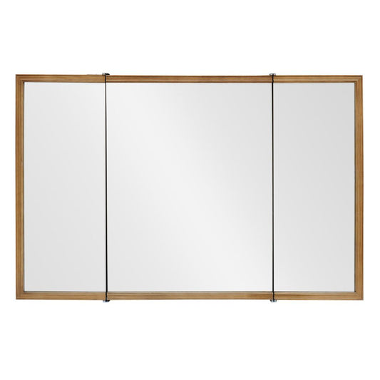 【予約商品：5月末〜6月末頃お届け予定】Wood rect 3ドアキャビネットミラー 1150