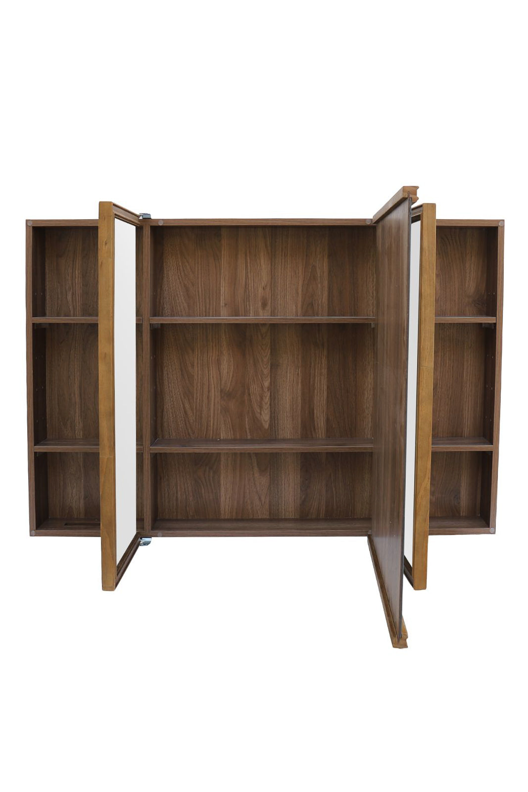 【予約商品：5月末〜6月末頃お届け予定】Wood rect 3ドアキャビネットミラー 1150