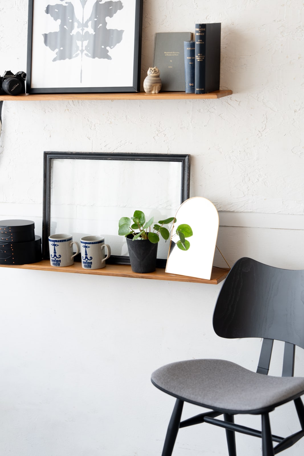 Teak Classic shelf W900 | 棚受け一体型シェルフ ロング