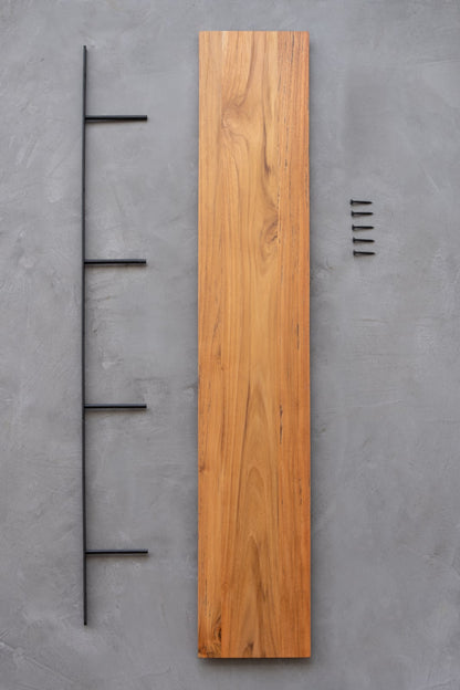 Teak Thin shelf W900 | 棚受け一体型シェルフ ロング