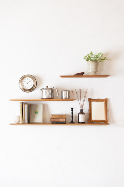 Teak Thin shelf W900 | 棚受け一体型シェルフ ロング