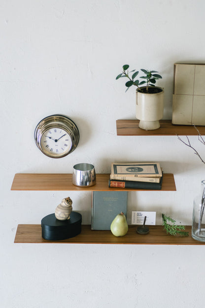 Teak Thin shelf W900 | 棚受け一体型シェルフ ロング