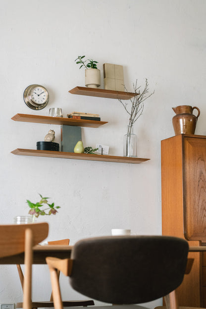 Teak Thin shelf W900 | 棚受け一体型シェルフ ロング