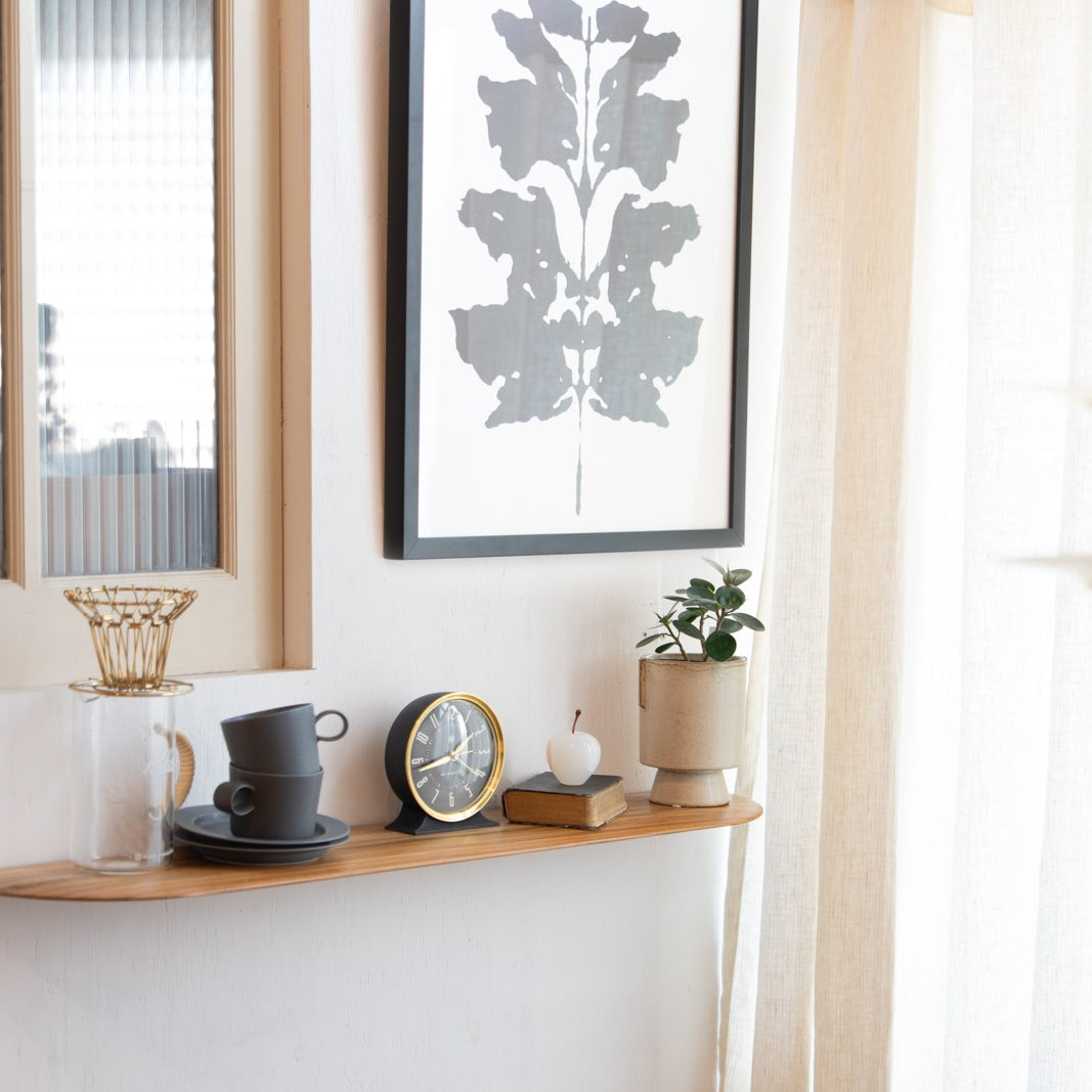 Teak Smooth shelf W900 | 棚受け一体型シェルフ ロング