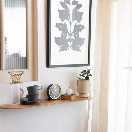 Teak Smooth shelf W900 | 棚受け一体型シェルフ ロング