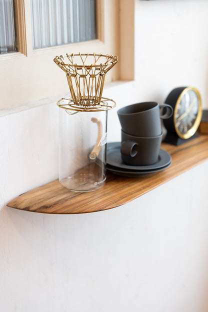 Teak Smooth shelf W900 | 棚受け一体型シェルフ ロング