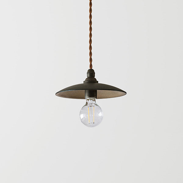 Futagami Pendant Lamp Disc Black Unevenness