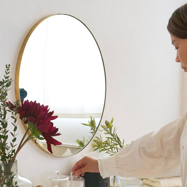 Brass round mirror 600 | ミラー