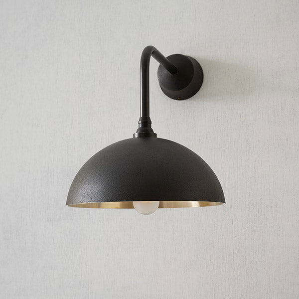 【受注生産】FUTAGAMI ブラケットランプ 半球 削り出し 黒染め