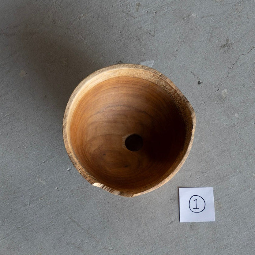 Natural Teak Lamp Shade Small