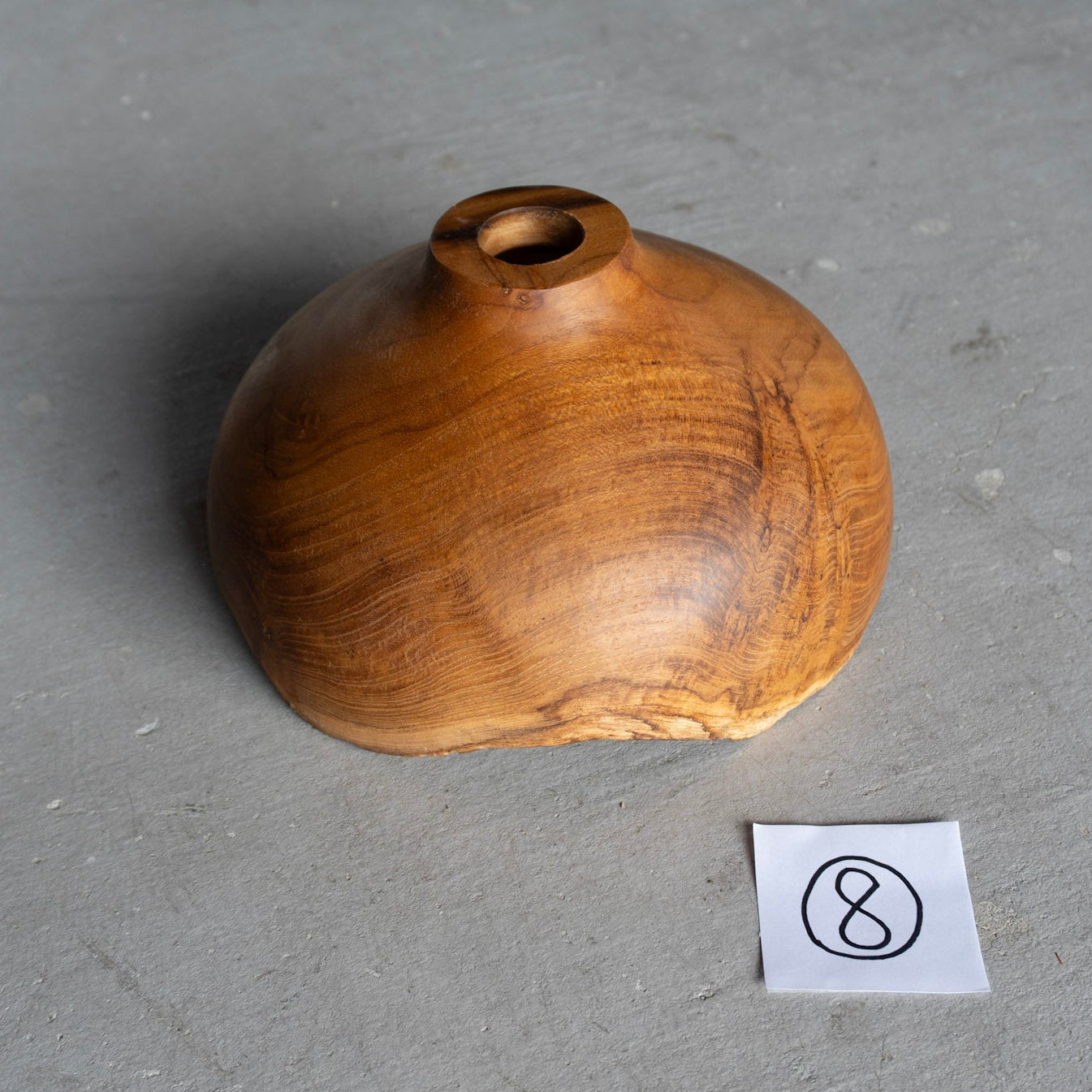 Natural Teak Lamp Shade Small