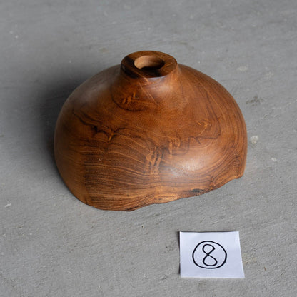 Natural Teak Lamp Shade Small