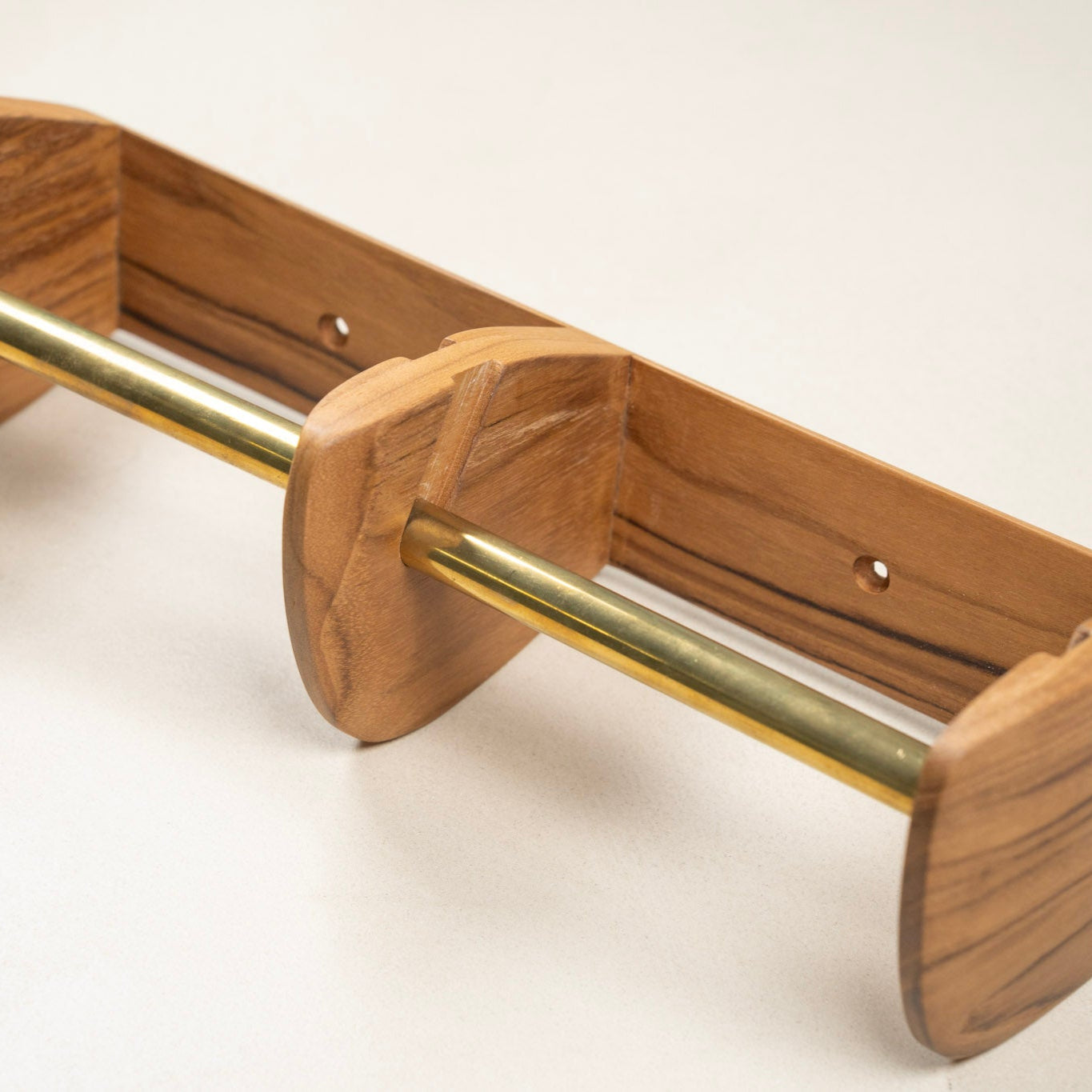 Teak Paper Holder Double