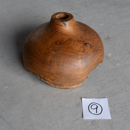Natural Teak Lamp Shade Small