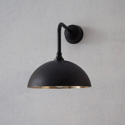 【受注生産】FUTAGAMI ブラケットランプ 半球 削り出し 黒染め