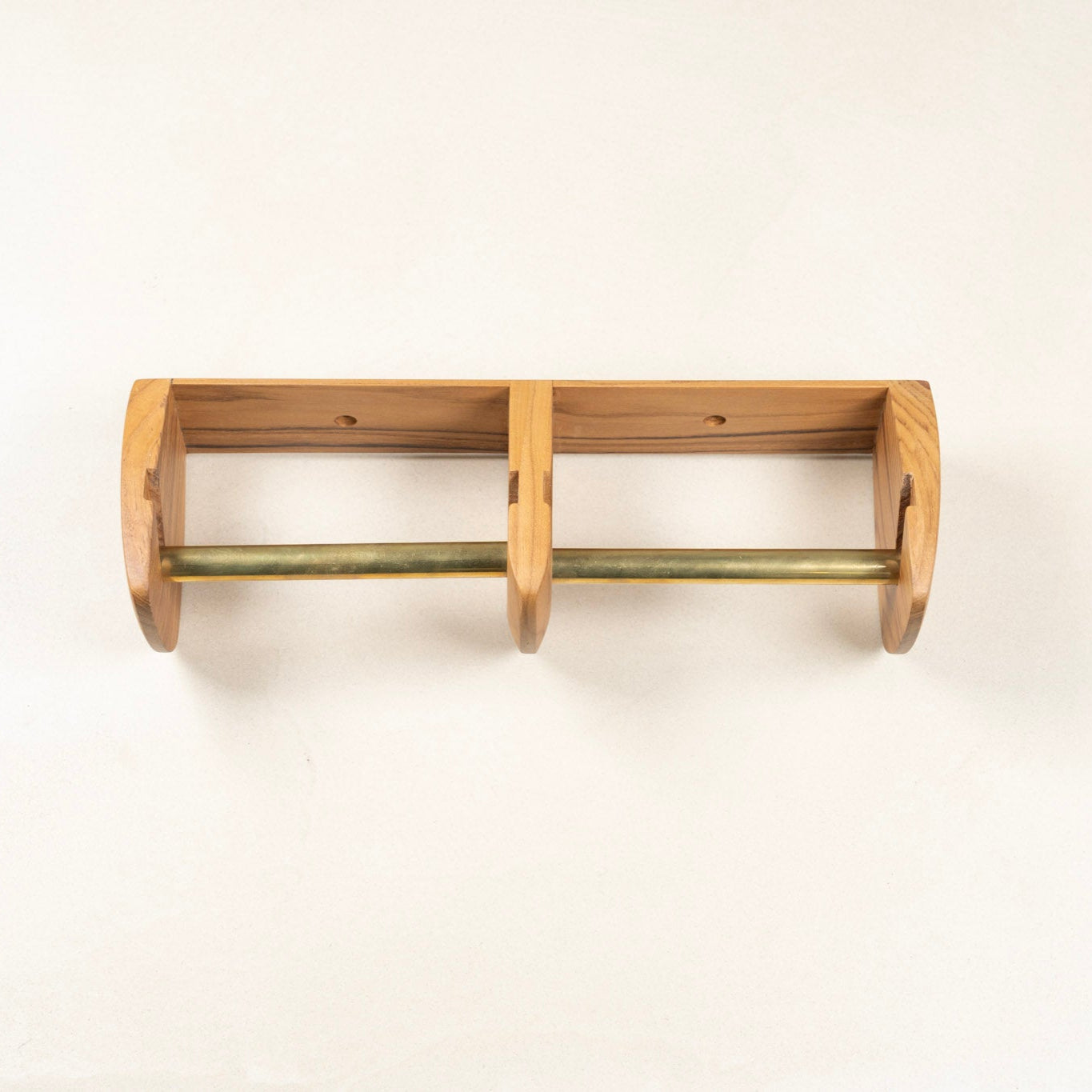 Teak Paper Holder Double