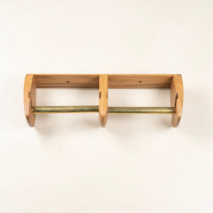 Teak Paper Holder Double