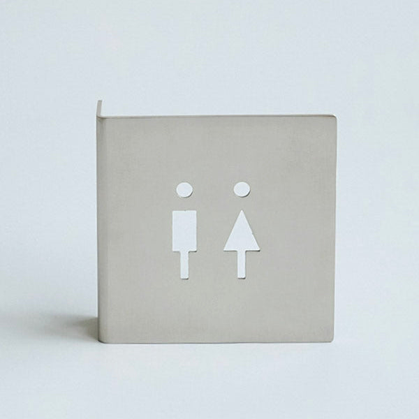 ステンレス壁出しサイン Toilet