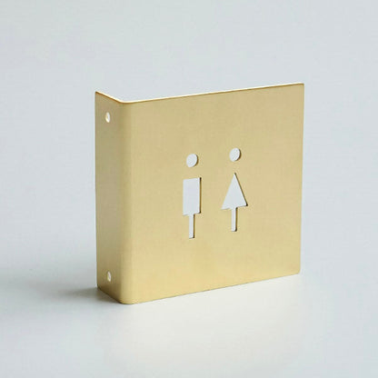 ブラス壁出しサイン Toilet