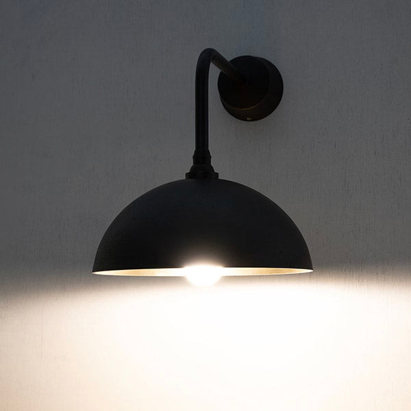 【受注生産】FUTAGAMI ブラケットランプ 半球 削り出し 黒染め