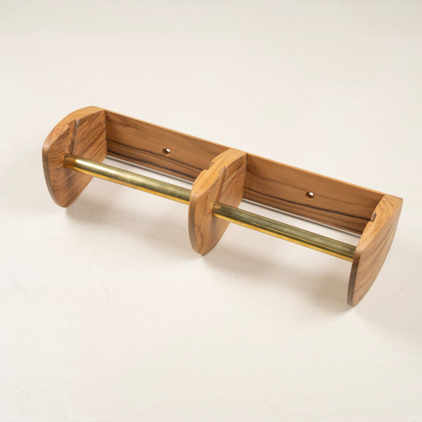 Teak Paper Holder Double