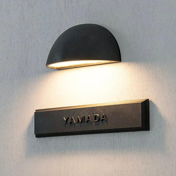 【受注生産】FUTAGAMI ネームライト ドーム 黒染め