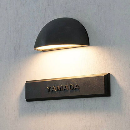 【受注生産】FUTAGAMI ネームライト ドーム 黒染め