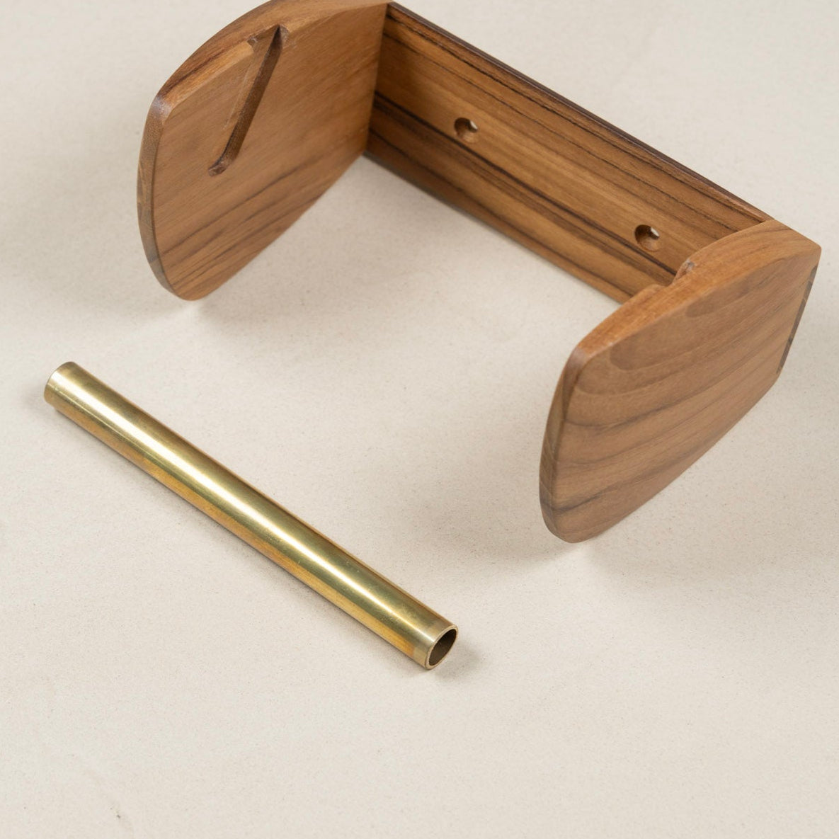 Teak Paper Holder Single