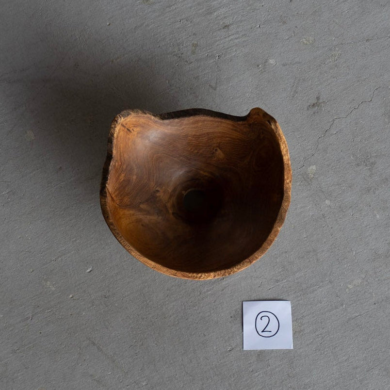 Natural Teak Lamp Shade Small