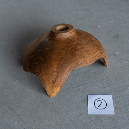 Natural Teak Lamp Shade Small