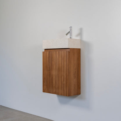 Terrazzo x Teak Hand Wash Basin Wood stripe400 (WH)