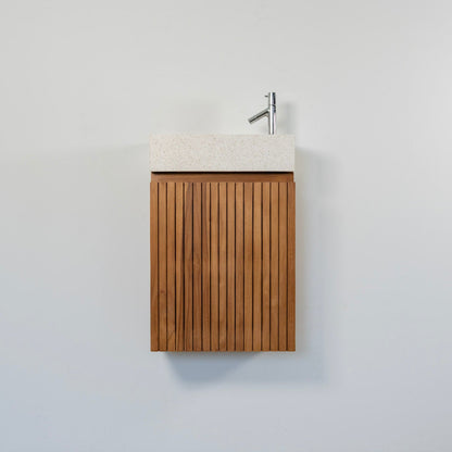 Terrazzo x Teak Hand Wash Basin Wood stripe400 (WH)