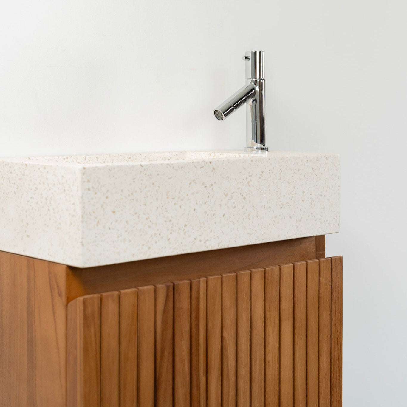 Terrazzo x Teak Hand Wash Basin Wood stripe400 (WH)