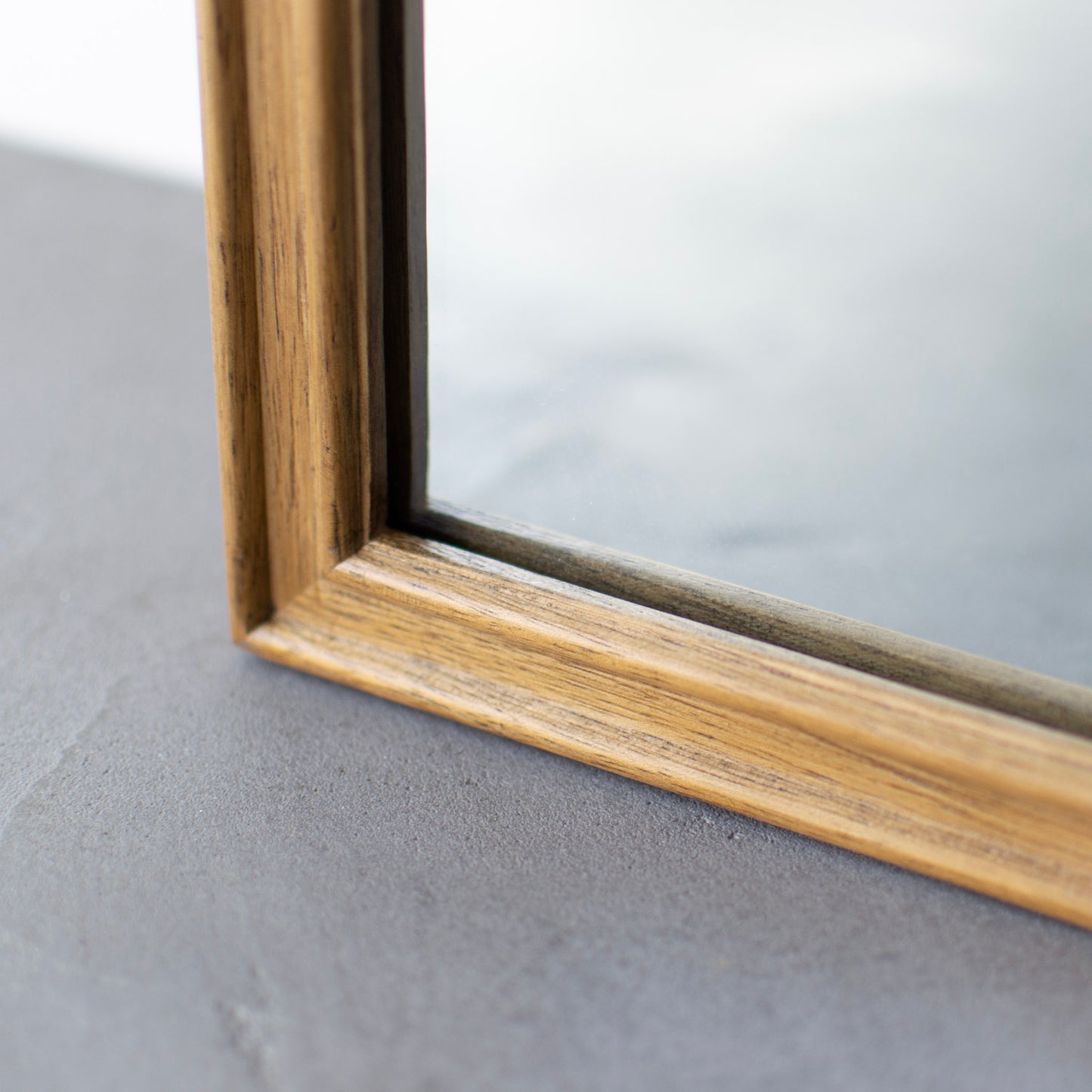 Wood Rect Mirror Slim