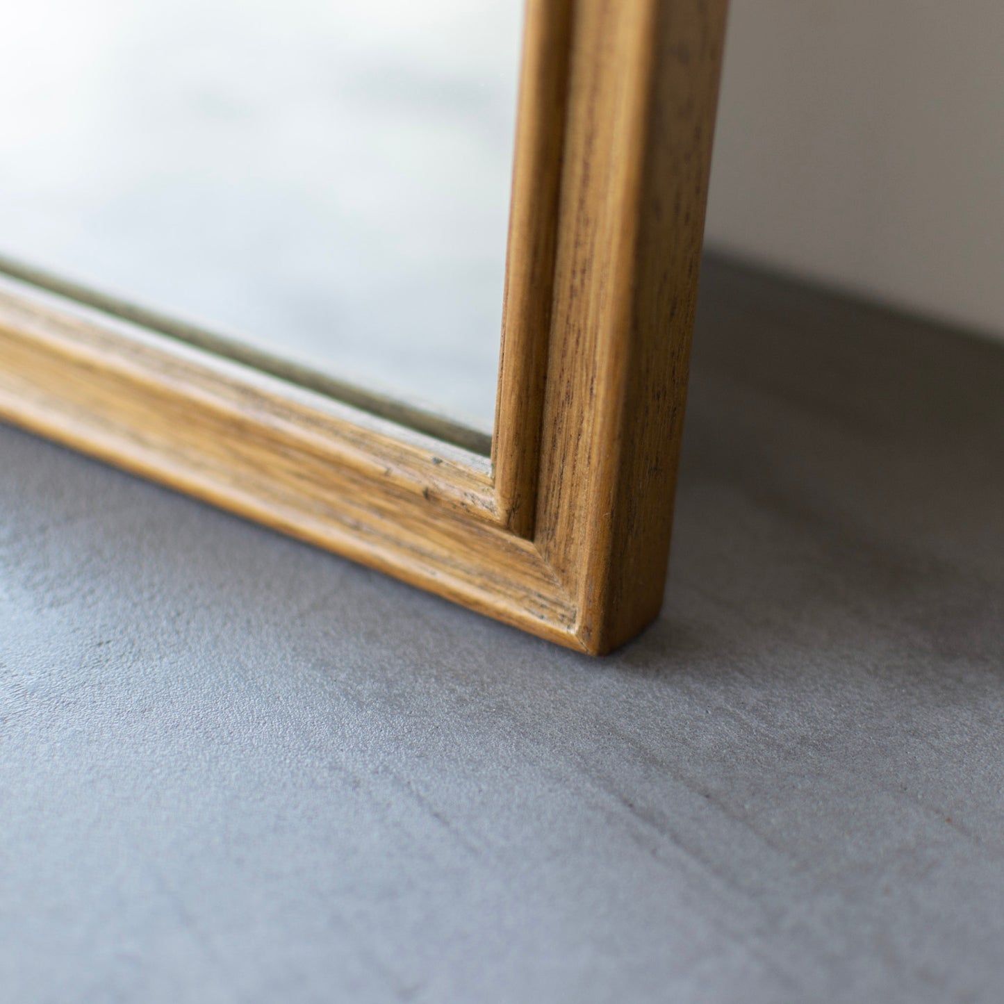 Wood Rect Mirror Slim