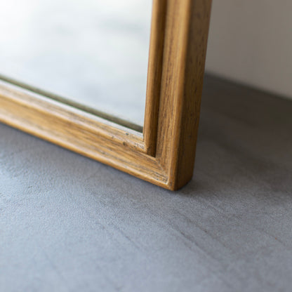 Wood Rect Mirror Slim