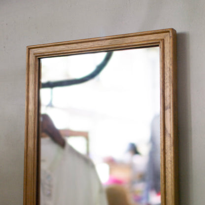 Wood Rect Mirror Slim