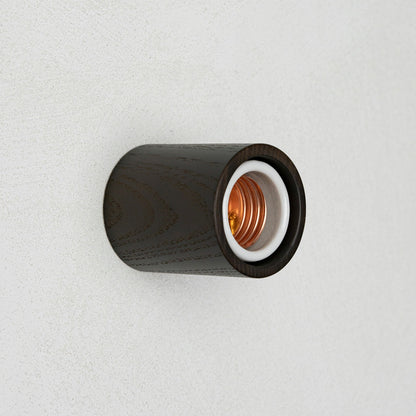 Wood reception cover cylinder brown