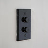 Ceramic plate 2 push switch black