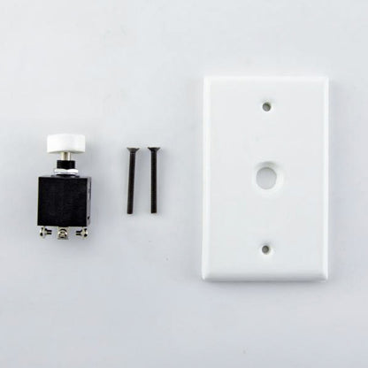 Ceramic plate push switch white