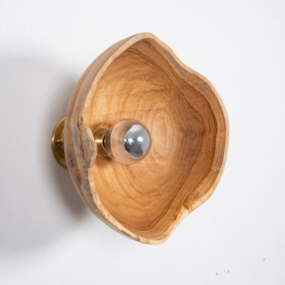 Natural Teak Lamp Shade Small