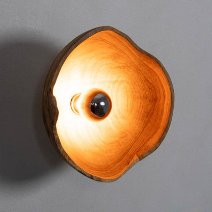 Natural Teak Lamp Shade Small