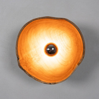 Natural Teak Lamp Shade Small