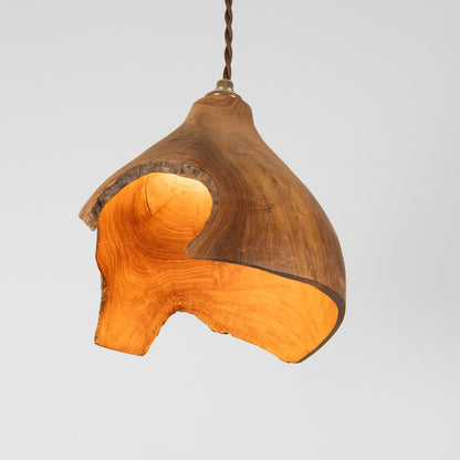 Natural Teak Lamp Shade Small