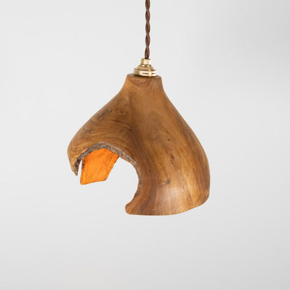 Natural Teak Lamp Shade Small