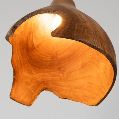 Natural Teak Lamp Shade Small