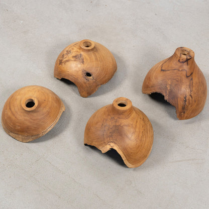 Natural Teak Lamp Shade Small