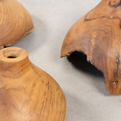 Natural Teak Lamp Shade Small