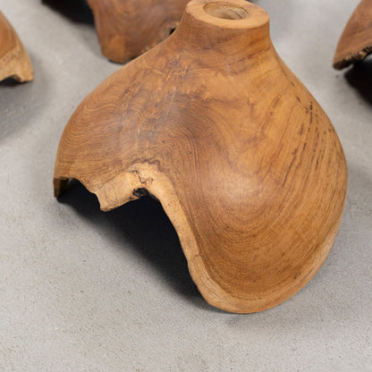 Natural Teak Lamp Shade Small