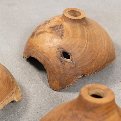 Natural Teak Lamp Shade Small